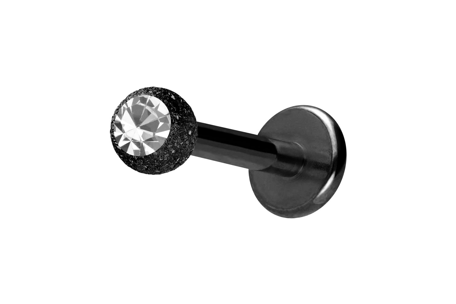 Chirurgenstahl Labret Piercing DIAMANTOPTIK + KRISTALL
